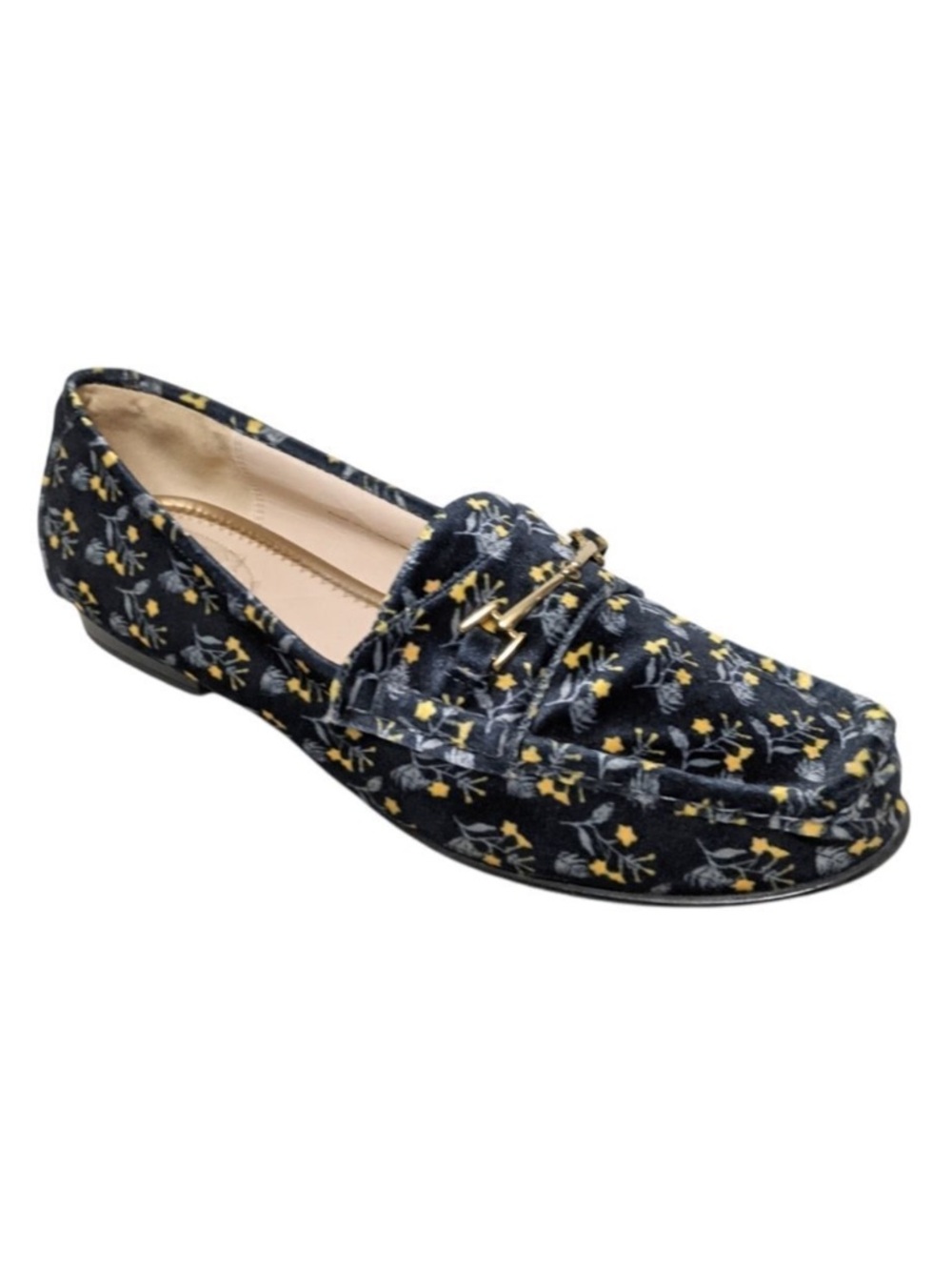 CABI Carnaby Floral Velvet Horsebit Loafers 10